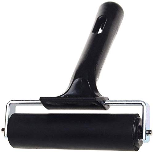  [AUSTRALIA] - 4-Inch Rubber Brayer Roller for Printmaking, Great for Gluing Application Also. (Original Version) 1PCS