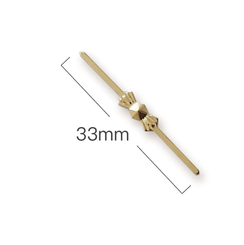  [AUSTRALIA] - 500pcs Chandelier lamp Part connectors chlips Bowtie pins 33mm for Fastening Crystals Bead Parts Chandelier Replacements Lighting Accessories (Gold)