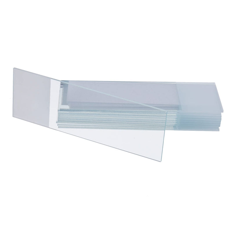  [AUSTRALIA] - BOJACK 100 Pcs Pre-Cleaned Microscope Slides with Ground Edge and 200 Pcs Pre-Cleaned Microscope Cover Glasses with 4 Plastic Droppers