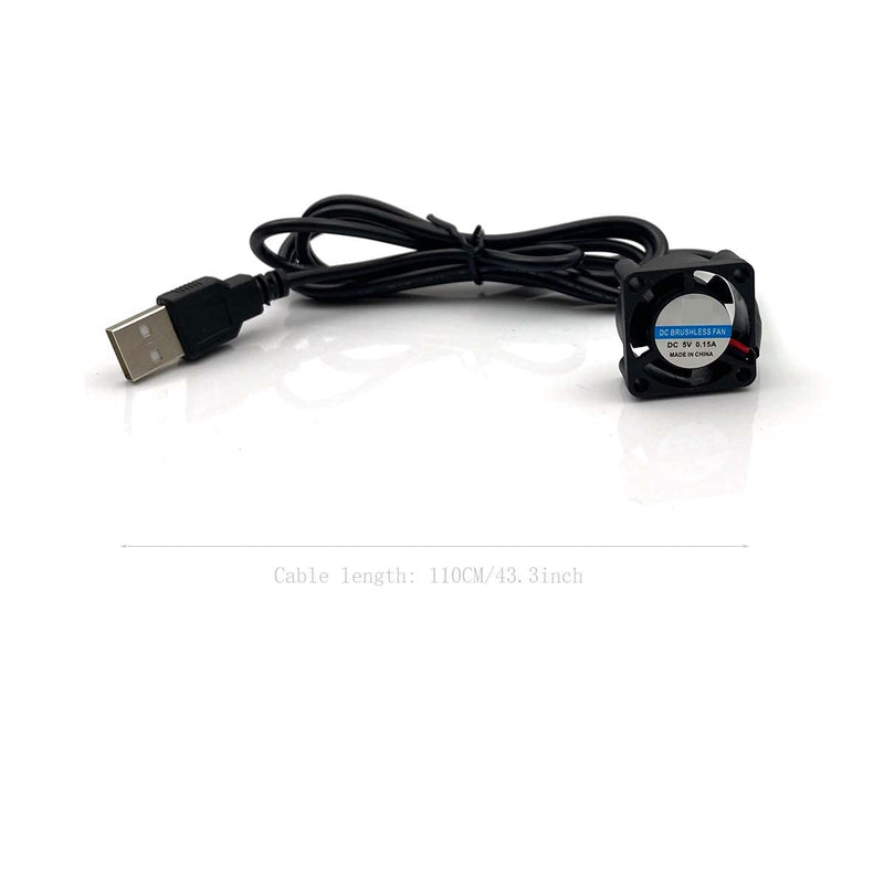  [AUSTRALIA] - FainWan 2pcs USB 5V DC Fan 2510 Small 2 pin Cooling Cooler Computer 25mm X 10mm (25x25x10)