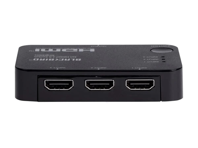  [AUSTRALIA] - Monoprice Blackbird 4K 3x1 HDMI 2.0 Switch - HDR, HDCP 2.2, CEC, 4K 60Hz, Inlcudes Infrared Remote Control (Compatible with PS4/5 Xbox Apple TV Fire Stick Roku Blu-Ray Player)