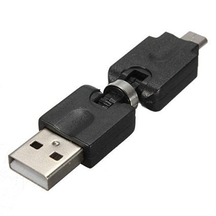 Wpeng 2 Pack 360 Degree Swivel Adjustable Angle USB 2.0 A Male to Micro USB Male Adapter Cable Convertor - LeoForward Australia