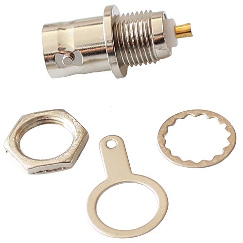  [AUSTRALIA] - BNC Female Nut Bulkhead Panel Connector 20-Pack Solder RF Jack Adapters
