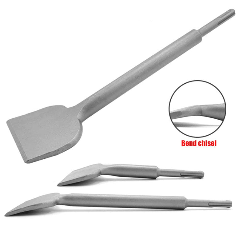  [AUSTRALIA] - Beilay 17x180x75mm Bend Chisel Wide Cranked Angled Bent Tile Removal Chisel Scraper Wall and Floor Scraper Works