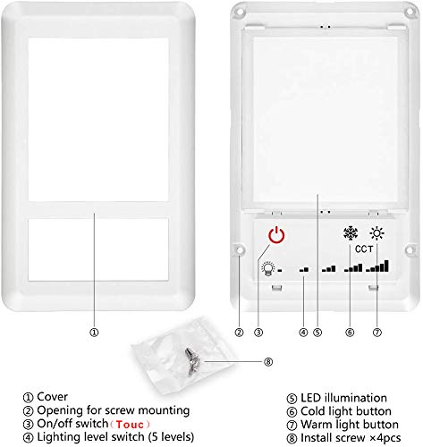  [AUSTRALIA] - Jtron LED RV Dome Single Light, 12V DC Interior Light with 5-Model Lighting Switch Perfect Interior Replacement 24V Lighting for RVs,Motorhomes,Campers,5th Wheels,Trailers (Single)