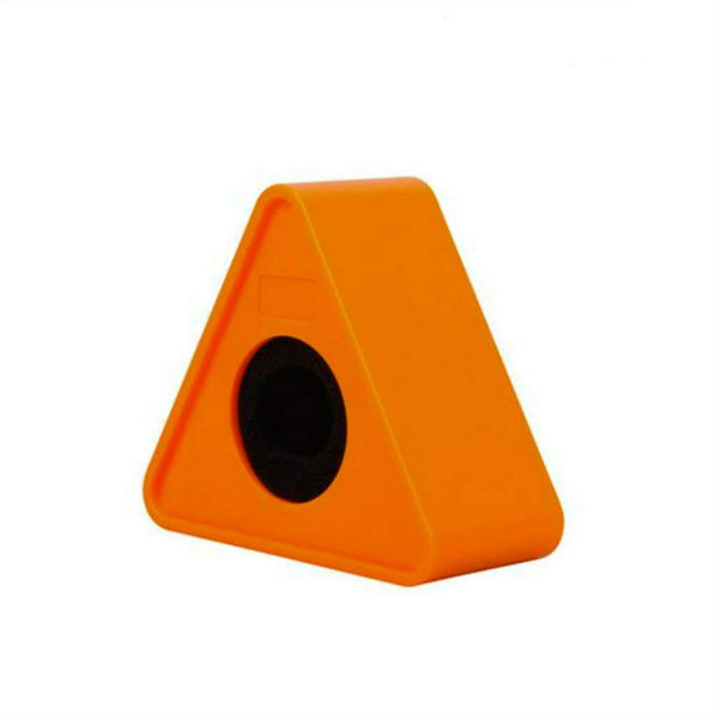  [AUSTRALIA] - Aysekone Portable Orange ABS Injection Molding Triangular Cube Shaped Interview Mic Microphone Logo Flag Station