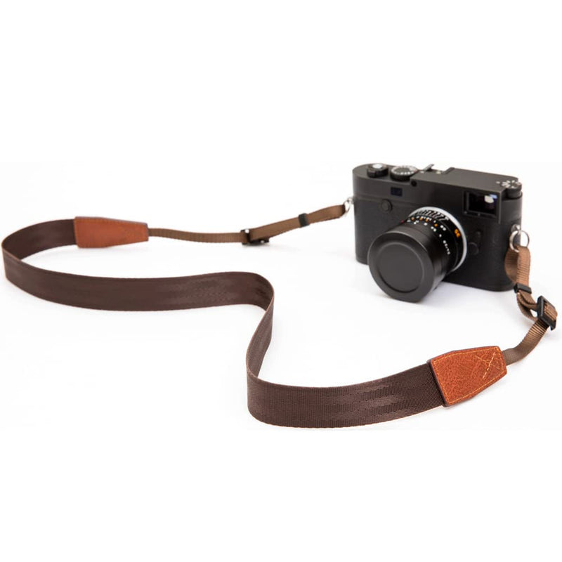  [AUSTRALIA] - CANPIX Camera Neck Strap for Women Men, Soft and Flexible Nylon Camera Belt, Comfortable Camera Shoulder Strap compatible with Canon, Nikon, Sony, Fujifilm, Olympus, Leica Mirrorless DSLR Cameras - Brown