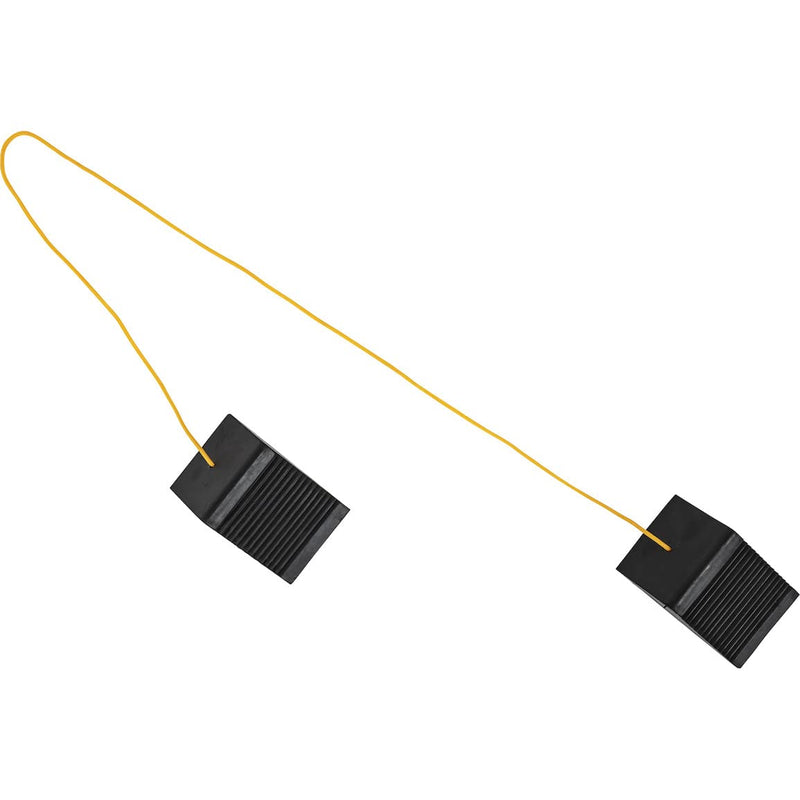  [AUSTRALIA] - Buyers Products WC35225 Mini Rubber Wheel Chock with Rope (Pair) , Black