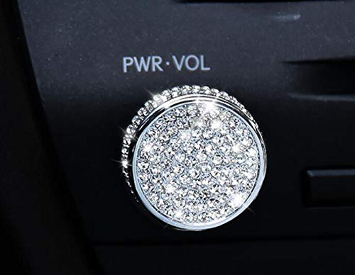 NIUHURU Car Interior Trim Bling Accessories Audio Knob Rhinestone Decals Cover fit for Lexus RX GS 350 450 2010-2014 (Silver, 2010-2014 RX GS) silver - LeoForward Australia