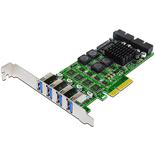  [AUSTRALIA] - PCI-E to USB 3.0 4-Port PCI Express Expansion Card USB 3.0 Pre-19/20PIN Power Connec to 5 Gbps Speed
