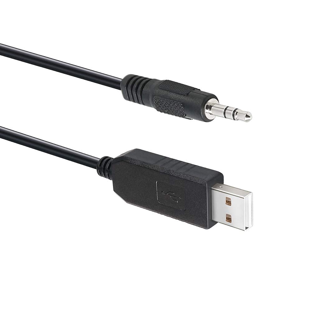  [AUSTRALIA] - DTECH 6ft FTDI USB TTL to 3.5mm 5V Adapter Cable FT232RL Chip Audio Jack TX RX Signal Windows 11 10 8 7 XP Vista Linux Mac (6 Feet, Black)