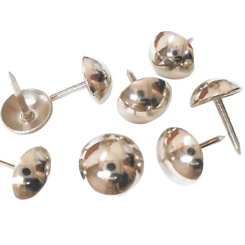  [AUSTRALIA] - decotacks® Silver Finish Upholstery Nails, Furniture Tacks, Thumb Tacks, Push Pin, 7/16in - 100 Pcs/Box [Nickel/Silver Finish] DX0511