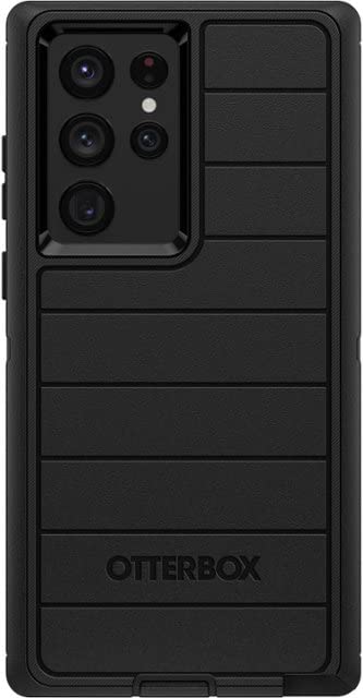  [AUSTRALIA] - OtterBox Defender Pro Case & Belt Clip/Stand for Samsung Galaxy S22 Ultra (NOT S22 or Plus or Other Models) (Black) Black