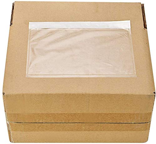 100 Pack 7.5" x 5.5" Clear Self-Adhesive Top Loading Packing List/Shipping Label Envelopes Pouches 100 Pack - LeoForward Australia