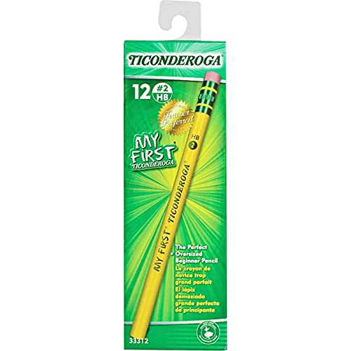  [AUSTRALIA] - TICONDEROGA My First Pencils, Wood-Cased Soft, Pre-Sharpened, 12 Count (X33312) 12 Pack