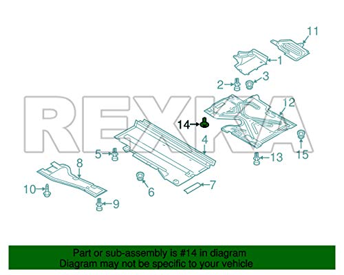 Rexka 20pcs Fender Liner Splash Shield Push-Type Retainer Clips Rivet Compatible with Audi 4D0-807-300 A4, A5, A8, Q3, Q5 & S8 1997 - - LeoForward Australia