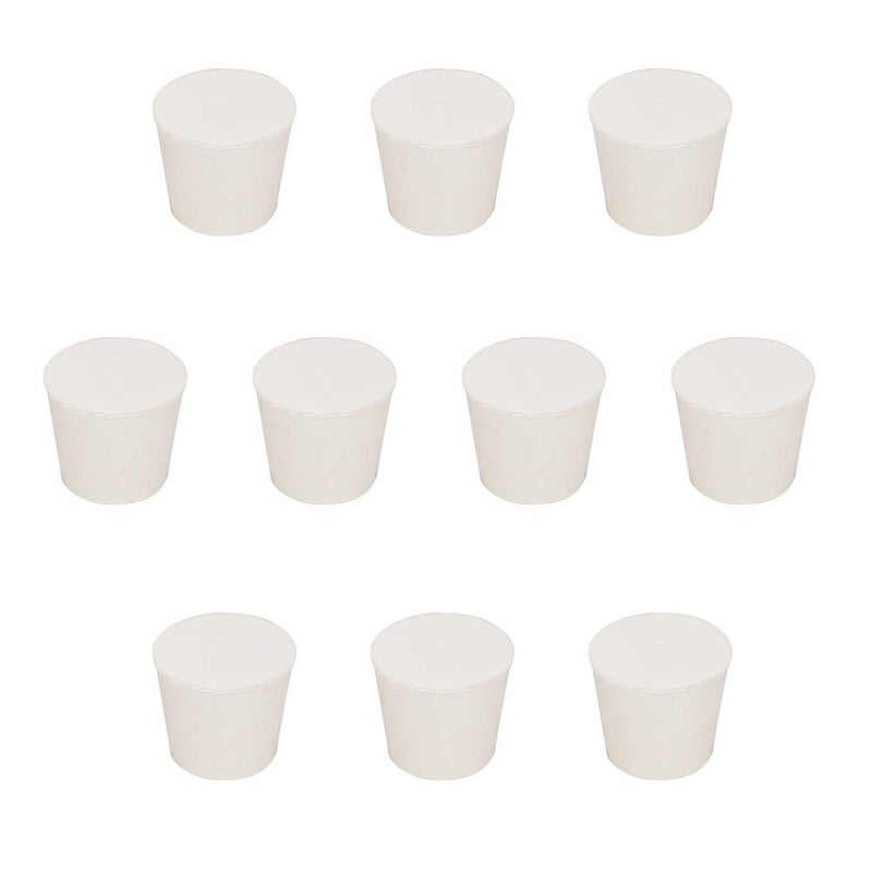  [AUSTRALIA] - StonyLab Solid Rubber Stoppers, 10-Pack 6# White Tapered Lab Seal Rubber Stoppers 6# 10 Pack