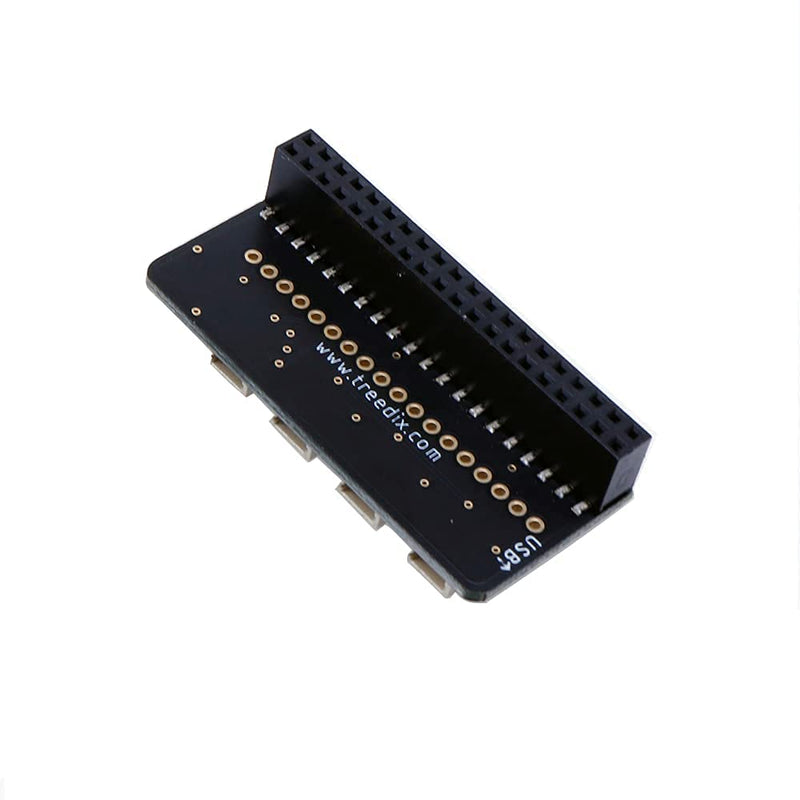  [AUSTRALIA] - Treedix 2pcs 2x20 GPIO Header Connection Ports PI Hat GPIO Breakout Board GPIO Connector Compatible with Raspberry pi for JST 1mm 4 Channel Easily Read Multiple Sensors with The Same I2C Address