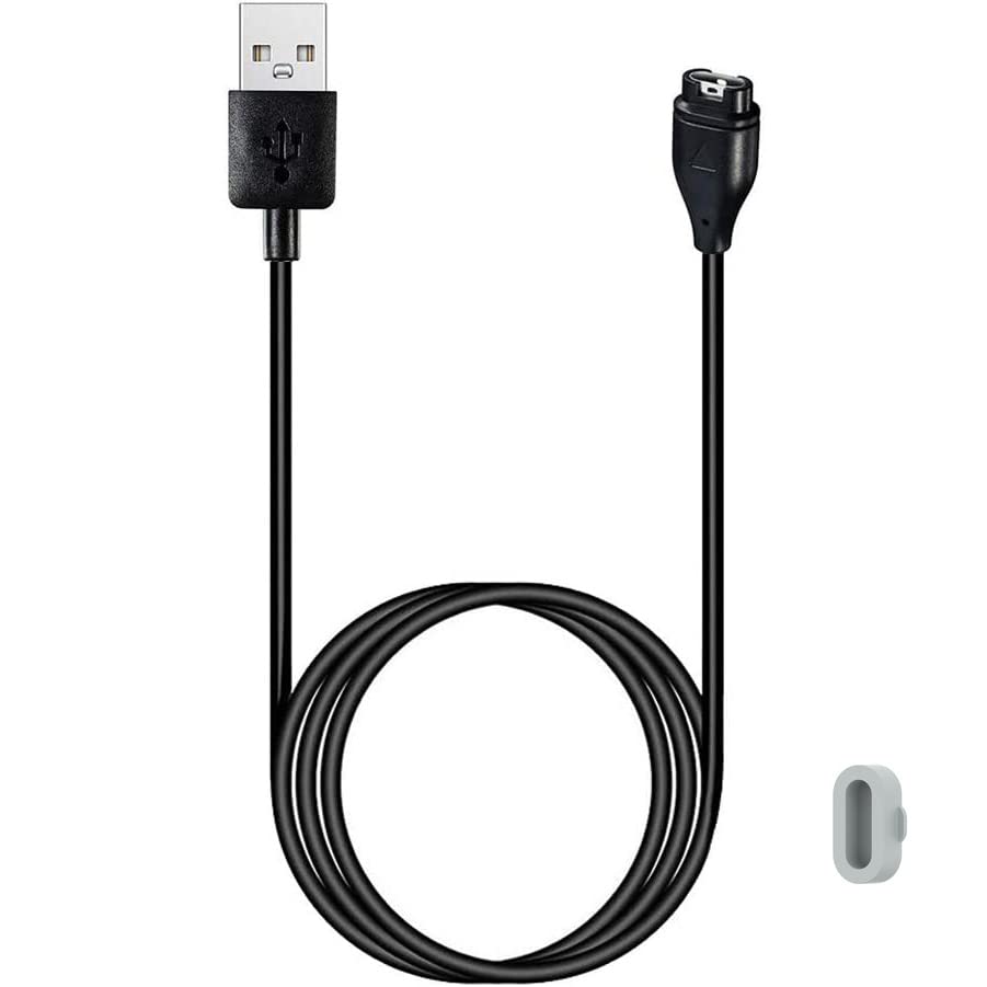  [AUSTRALIA] - Kissmart Charger for Garmin Approach S10 S40 S60 S62, Replacement Charging Cable Cord Plus a Grey Charger Port Protector Anti Dust Plug for Garmin Approach S10 S40 S60 S62 Smartwatch