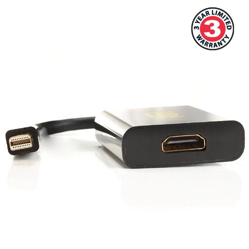 DATASTREAM Mini DisplayPort (Mini DP) to HDMI Adapter with Full 1080p and Digital HD Audio - Connect a Monitor, Projector, TV for Extended Desktop with Compatible MacBook Pro, Surface Pro, More - LeoForward Australia