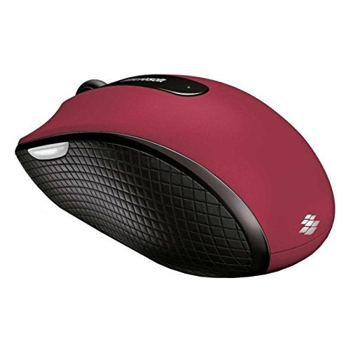  [AUSTRALIA] - Microsoft D5D-00038 Wireless Mobile Mouse 4000; Ruby Pink Red Top with Black Sides