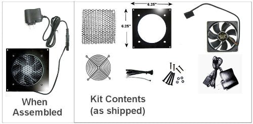  [AUSTRALIA] - CabCool 1201 Lite Single 120mm Fan Cooler Kit for Cabinet/Home Theater