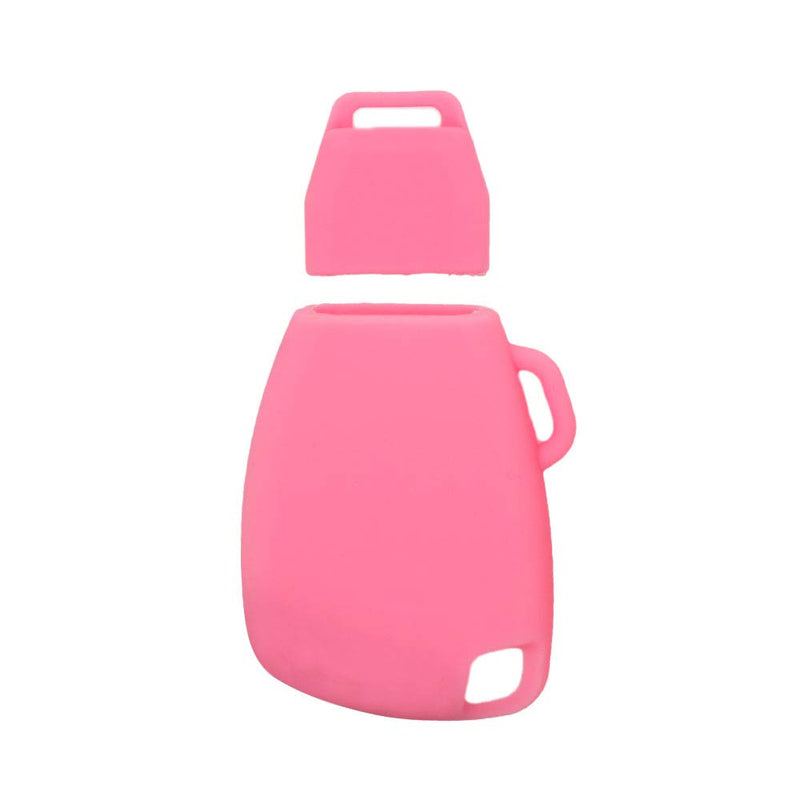  [AUSTRALIA] - SEGADEN Silicone Cover Protector Case Skin Jacket fit for MERCEDES BENZ 3 Button Smart Remote Key Fob CV4956 Pink