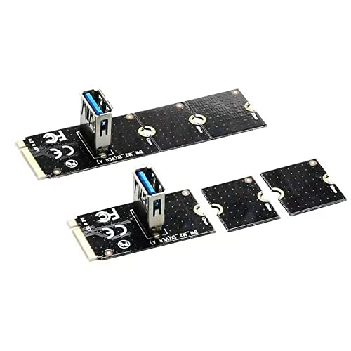  [AUSTRALIA] - 2Pack NGFF M.2 to USB pcie Riser Adapter Mining Card, Adapter Card Riser molex Power Cable Adapter for BTC