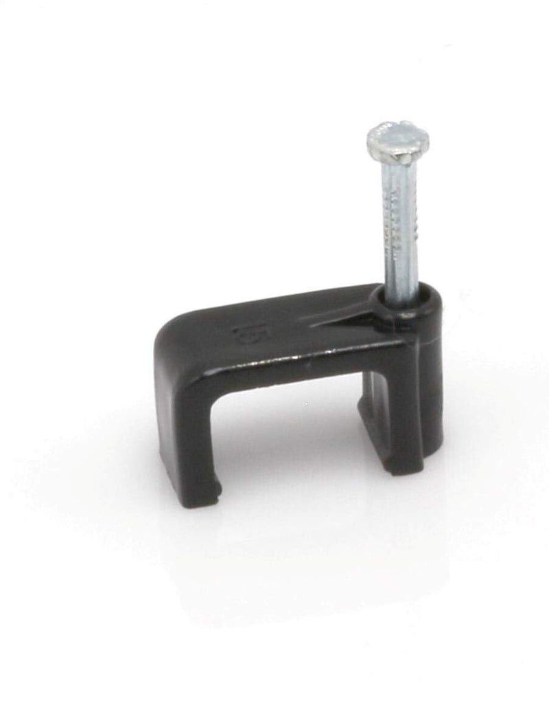  [AUSTRALIA] - THE CIMPLE CO - Dual, Twin, or Siamese Coaxial Cable Clips, Cat6, Electrical Wire Cable Clip, 1/2 in Nail Clip and Fastener, Black (50 Pieces per Bag) 50 Pack Black, Double