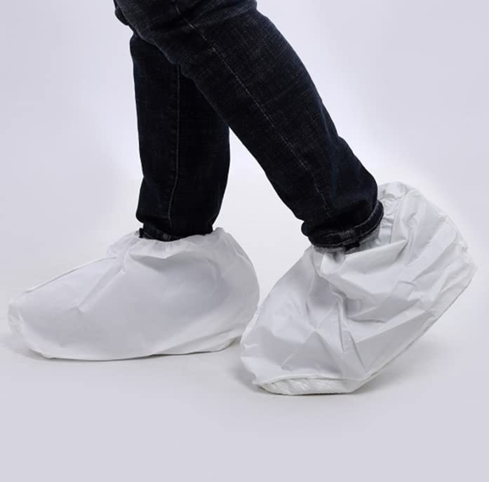  [AUSTRALIA] - Othmro 3Pairs Anti-static Shoe Covers Polyester Conductive Fiber Dust Proof Shoe Covers Non Slip Boot and Shoe Covers Protective Safety Shoe Cover for Indoor Protect Home Floor White