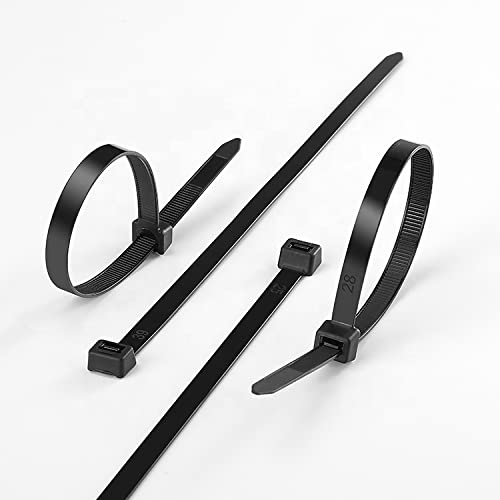 [AUSTRALIA] - Cable Zip Ties,500 Packs Self-Locking nylon (Black) Black