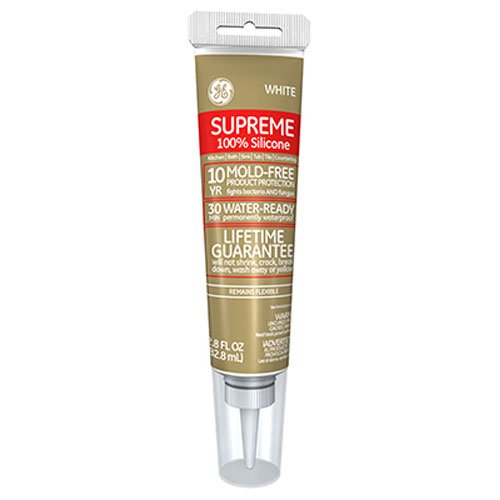  [AUSTRALIA] - GE Supreme 100% Silicone 30 Min. Water-Ready caulk, 2.8 oz tube, White