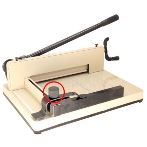  [AUSTRALIA] - HFS (R) Heavy Duty Guillotine Paper Cutter -12'' and 17'' Paper Holder Adjust Knob