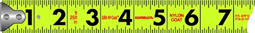 Komelon 435HV High-Visibility Professional Tape Measure, 35-Feet by 1-Inch, Chrome 35ft - Blade - LeoForward Australia