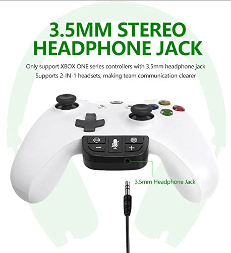  [AUSTRALIA] - QUMOX 3.5mm Headset Adapter Sound Enhancer for X-Box-One Game Controller Black