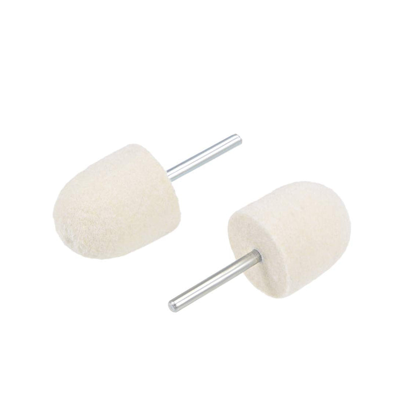  [AUSTRALIA] - uxcell 20mm Wool Felt Mounted Points Tapered Polishing Bits Burrs Buffing Wheels with 1/8" Shank 8 Pcs