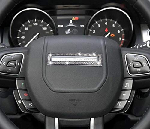 [AUSTRALIA] - NIUHURU Car Interior Trim Bling Accessories Rhinestone Decals Steering Wheel Sign Sticker for Land Rover Range Rover Evoque Car Styling