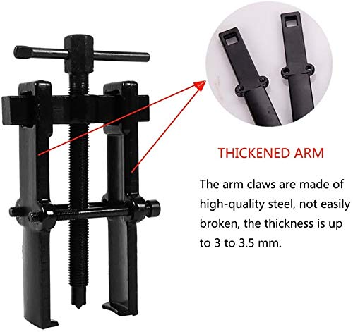 Thur amo 2 Jaw Bearing Puller, Adjustable Two Claw Pilot Remover Hand Repair Tool Carbon Steel Pump Pulley Remover Straight Type for Motorcycle Car Auto (8in - 70x120mm) 8in - 70*120mm - LeoForward Australia