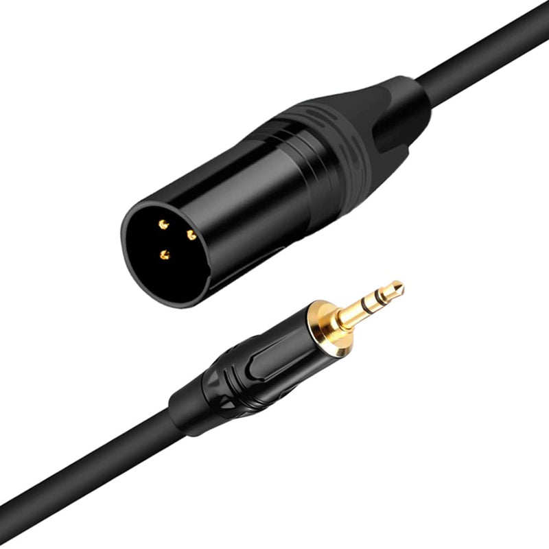  [AUSTRALIA] - 3.5mm to XLR Cable, XLR to 3.5mm Unbalanced 1/8 inch Mini Jack Stereo to XLR Male Cord Adapter - 6.6ft 6.6 feet