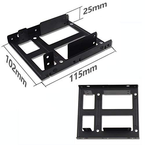 Qook 2x 2.5 Inch SSD to 3.5 Inch Internal Hard Disk Drive Mounting Kit Bracket(SATA Data Cables and Power Cables included) - LeoForward Australia