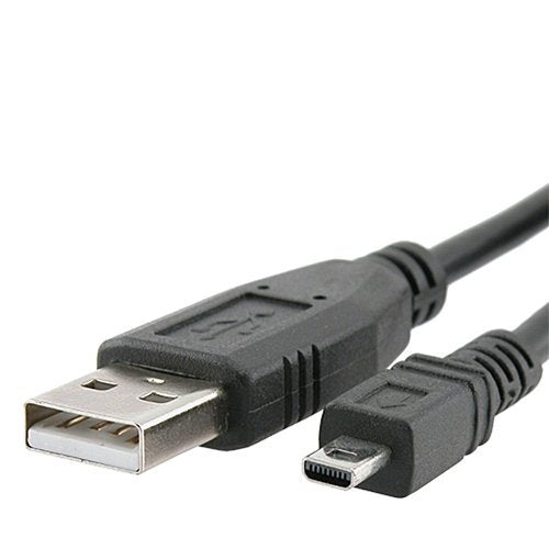  [AUSTRALIA] - Eeejumpe Black USB 2.0 A to 8-Pin Mini B Cable w/Ferrite - 2M / 6ft for Nikon CoolPix S630