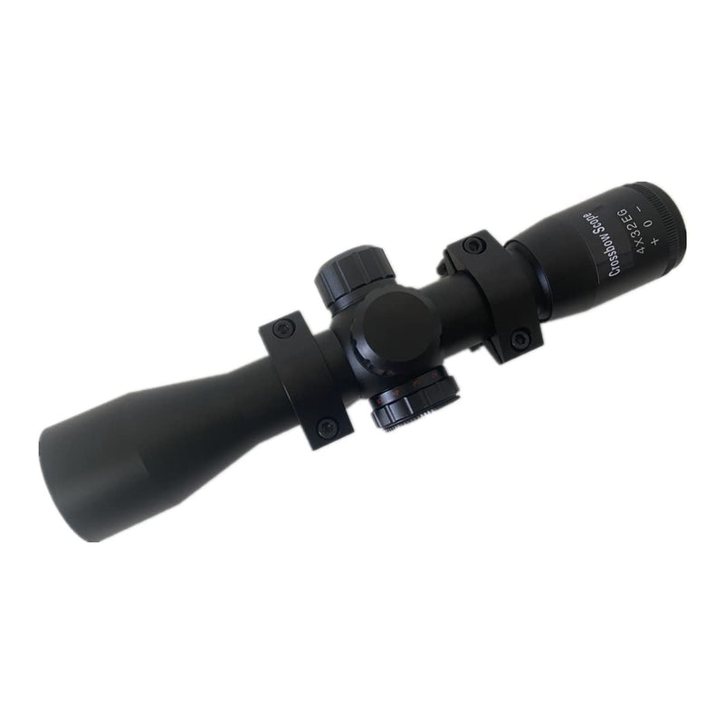  [AUSTRALIA] - NyLeabon Crossbow Scope, 4x32 Glass Etched Reticle Scope, Red and Green Illuminated Scope for Hunting 20 - 50 Yards, Compact Shooting Scope, Black, 4X32RGD