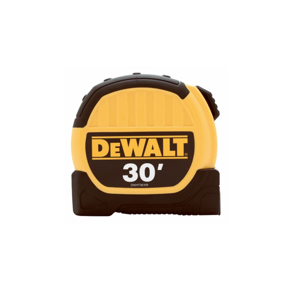  [AUSTRALIA] - DeWalt DWHT36109 1-1/8" x 30 ft. Standard Tape Measure, Belt Clip, Yellow/Black