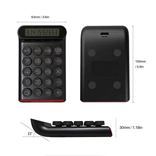  [AUSTRALIA] - LOCOCK Mechanical Switch Calculator,Handheld for Daily and Basic Office,10 Digit Large LCD Display (Black) Black
