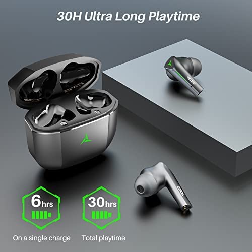  [AUSTRALIA] - TOZO G1 Wireless Earbuds Bluetooth Gaming Headphones with Microphone High Sensitivity Headset with Game/Music Mode Breathing Light and 45ms Ultra Low-Latency Specially Designed for Gaming, Black