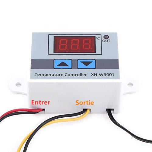  [AUSTRALIA] - Digital thermostat, 220V, temperature controller, control of cooling and heating thermostat switch with sensor, -50 °C to 110 ℃