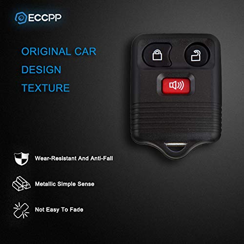  [AUSTRALIA] - ECCPP Replacement fit for 3 Buttons Keyless Entry Remote Control Car Key Fob Shell Case 98-08 Mazda Tribute Ford Focus Lincoln LS Mercury Cougar Series CWTWB1U331 (Pack of 1) black-3btn