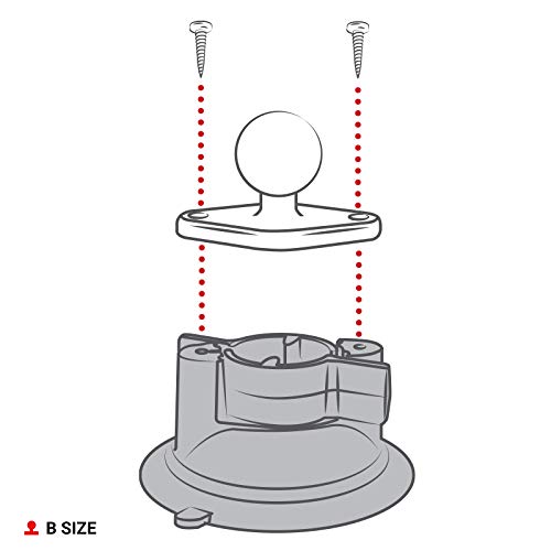  [AUSTRALIA] - RAM Mounts Twist-Lock Composite Suction Cup Base with Ball RAP-B-224-1U with B Size 1" Ball