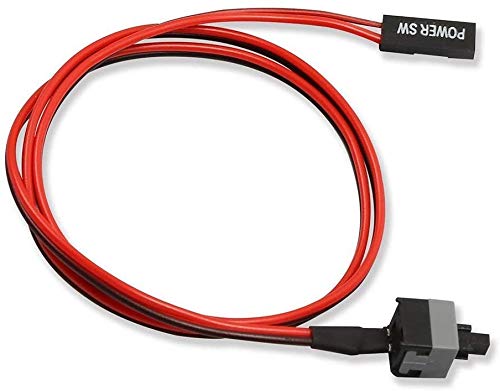  [AUSTRALIA] - ToToT 2pcs PC Power Button ATX Desktop Computer Case Motherboard On/Off/Reset Switch Power Cord Re-Starting Switch Cable Red + Black Power SW Cable 2 Pin 50cm and Motherboard Buzzer Red + Black / 2 x Cables + 2 x Buzzer