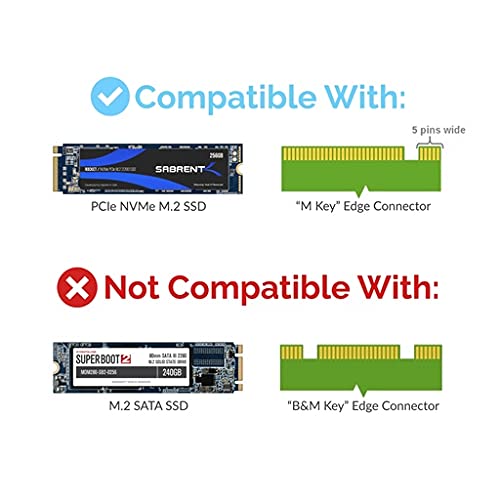  [AUSTRALIA] - SABRENT NVMe M.2 SSD to PCIe X16/X8/X4 Card with Aluminum Heat Sink (EC-PCIE) Black